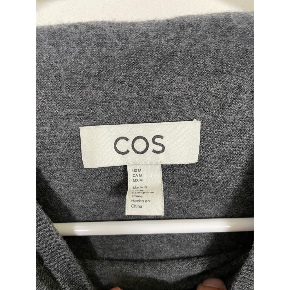 Cos Wool Hooded Sweater and Wide Leg Pants Matching Set in Gray Size Medium - Picture 14 of 15